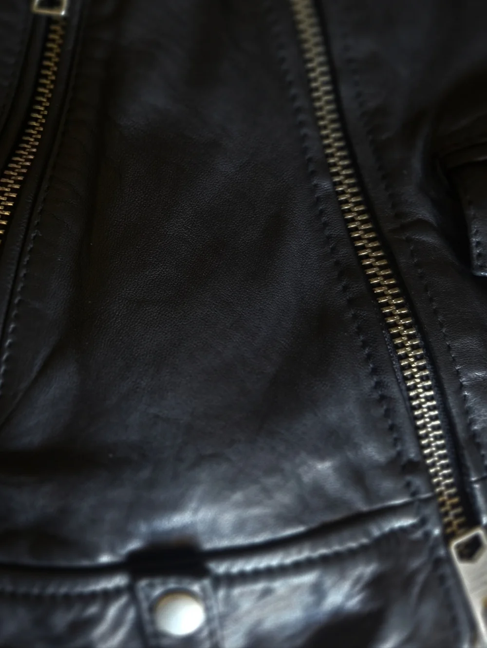 ALL SAINT'S Black Lamb Leather Biker Jacket - Men's Never Worn Looks Brandnew - Picture 3 of 8